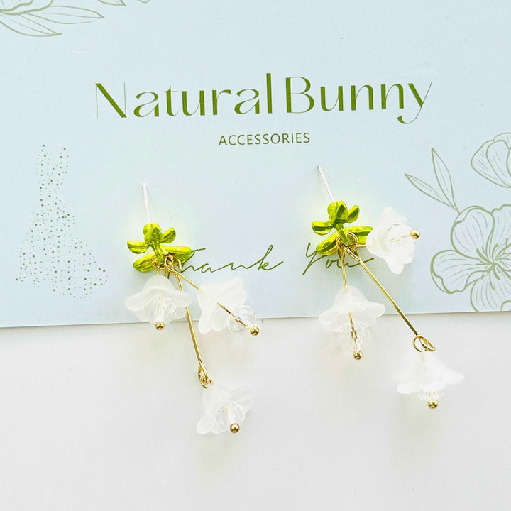 Fresh Lily of the Valley Drop Earrings