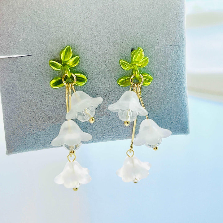 Fresh Lily of the Valley Drop Earrings