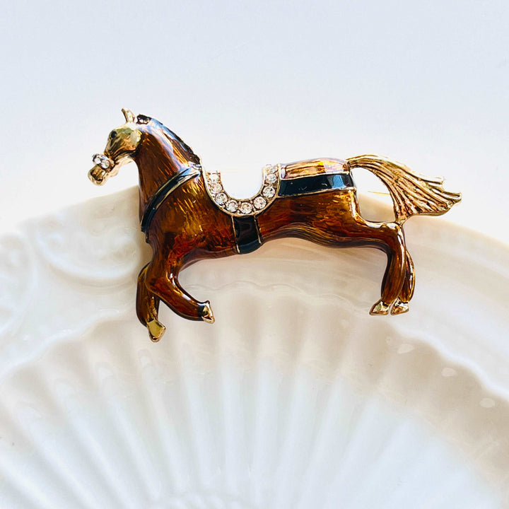 Galloping Horse Brooch