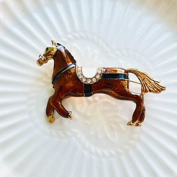 Galloping Horse Brooch