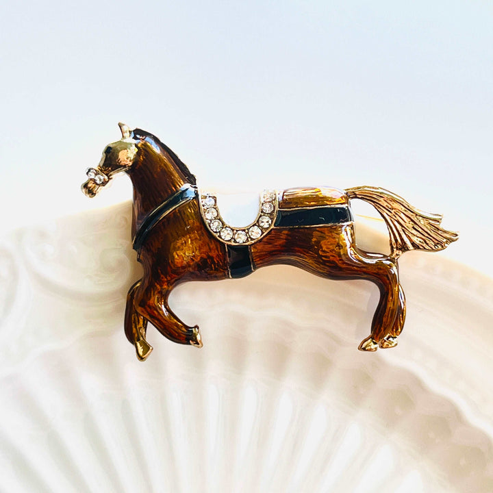 Galloping Horse Brooch