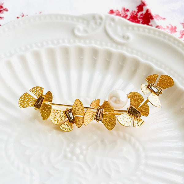 Golden Butterfly Brooch Pin