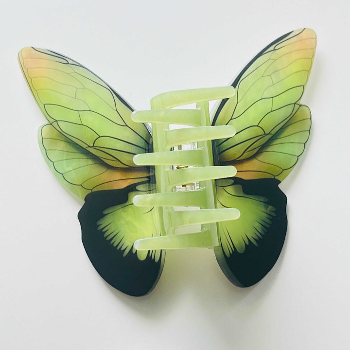 Green Butterfly Hair Claw Clip