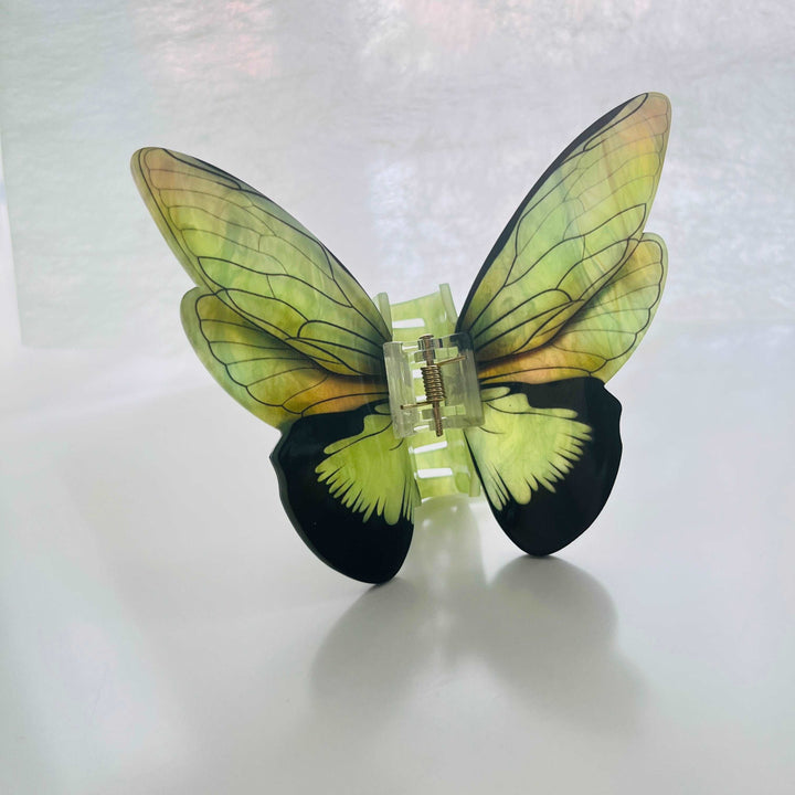 Green Butterfly Hair Claw Clip