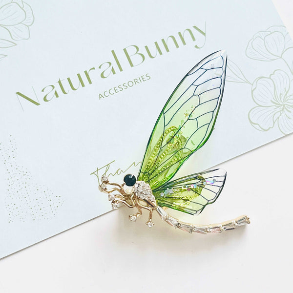 Green Dragonfly Brooch