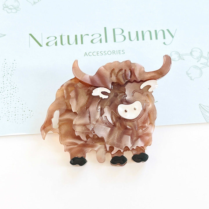 Highland Coo Cow Brooch