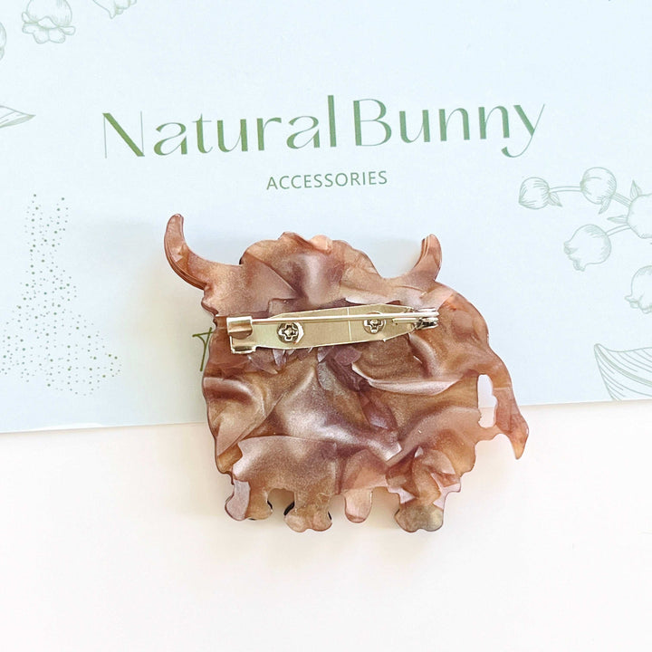 Highland Coo Cow Brooch