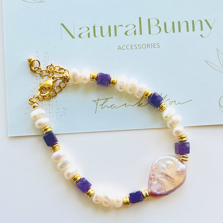 Lavender Freshwater Pearl Bracelet