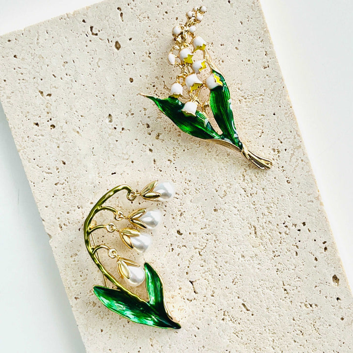 Lily Of The Valley Dangling Flower Brooch