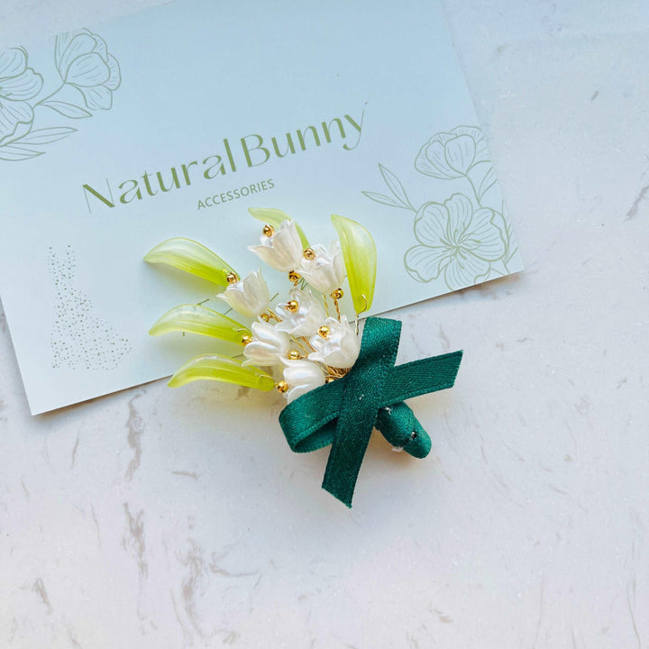 Natural Bunny Accessories-Lily of the Valley Brooch