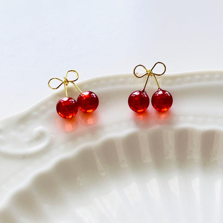 Lovely Cherry Earrings - Natural Bunny Accessories