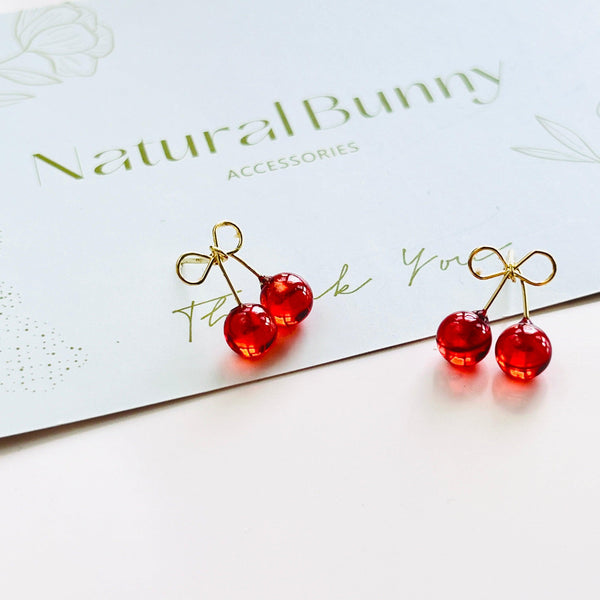 Lovely Cherry Earrings - Natural Bunny Accessories