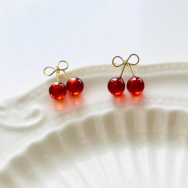 Lovely Cherry Earrings - Natural Bunny Accessories