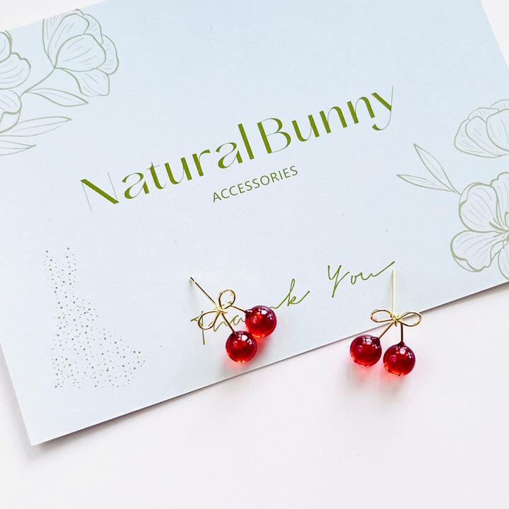 Lovely Cherry Earrings - Natural Bunny Accessories