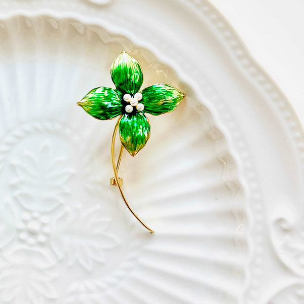 Lucky Four Leaf Brooch