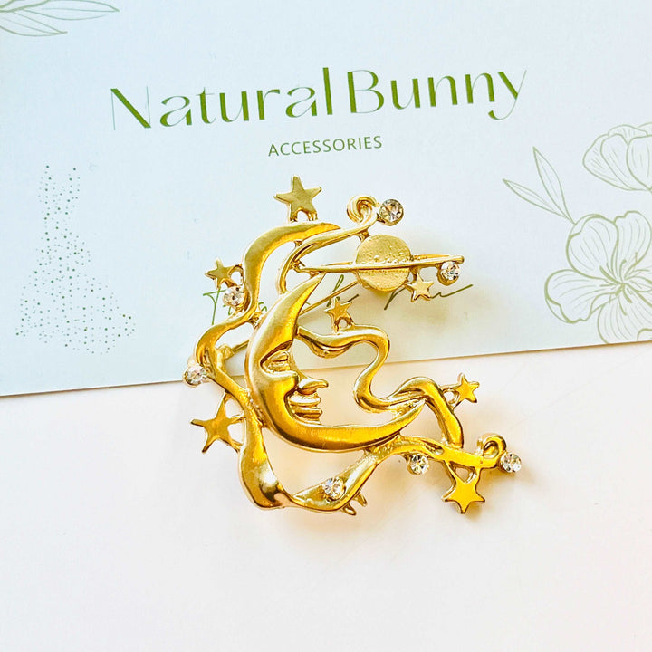 Magical Golden Moon Brooch