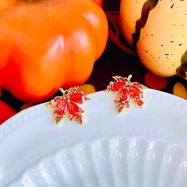 Maple Leaf Stud Earrings