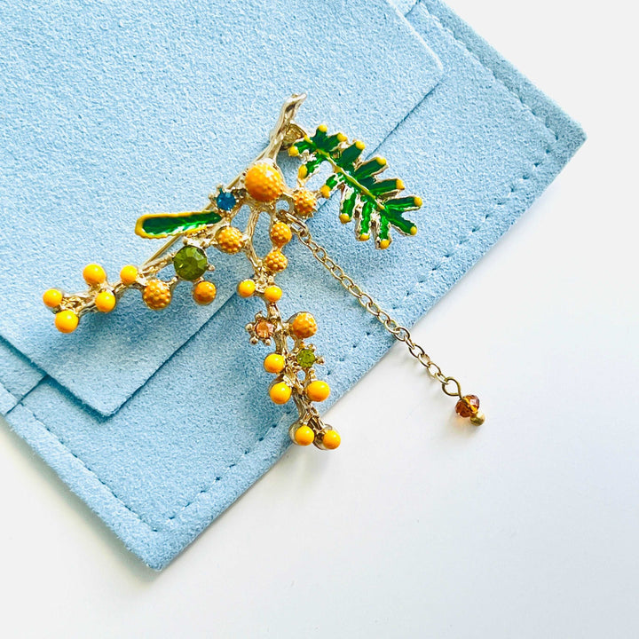 Mimosa Flower Brooch