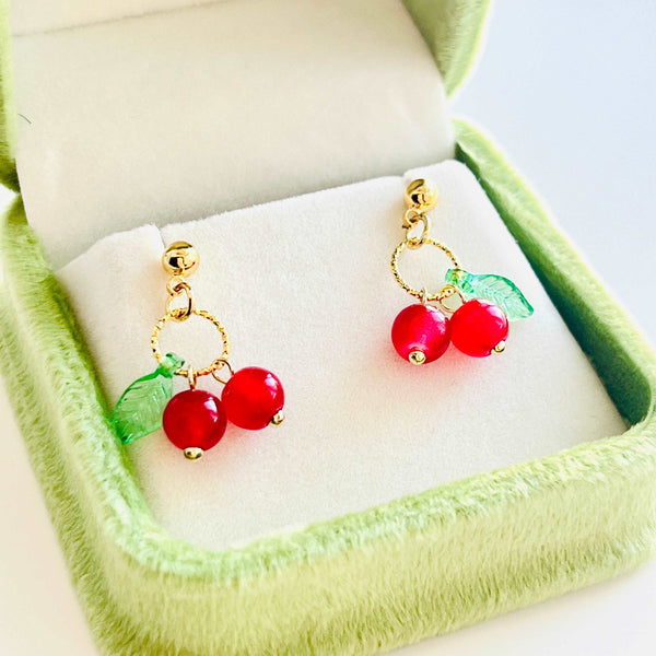 Mini Cherry Earrings