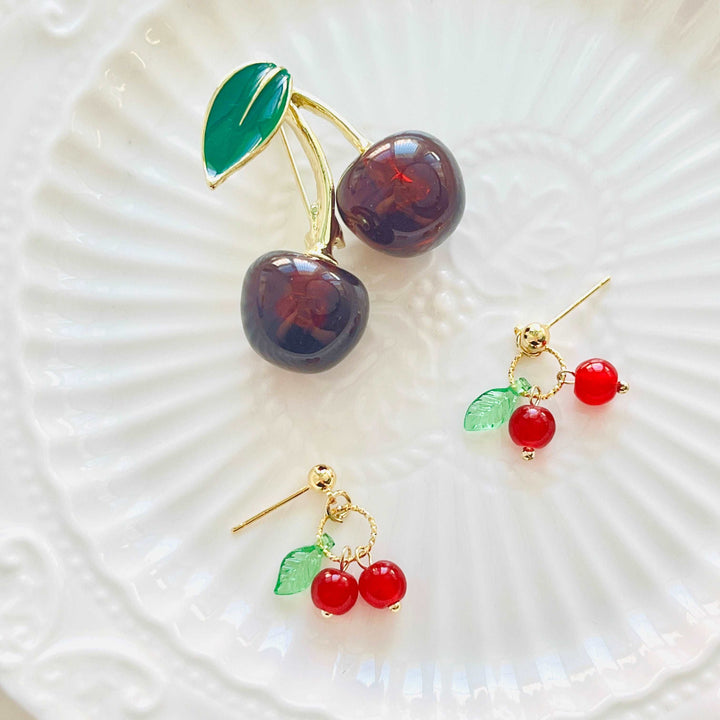 Mini Cherry Earrings