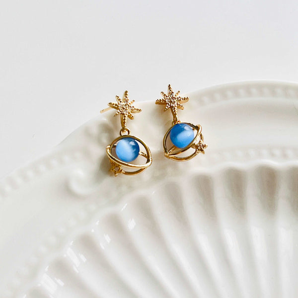 Neptune Planet Earrings