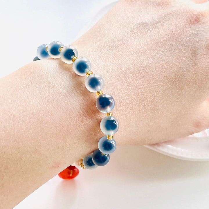 Ocean Blue Agate Bracelet - Natural Bunny Accessories