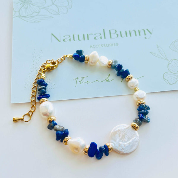 Ocean Blue Baroque Pearl Bracelet