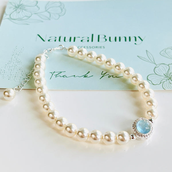 Ocean Blue Pearl Bracelet