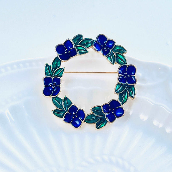 Persian Speedwell Wreath Brooch