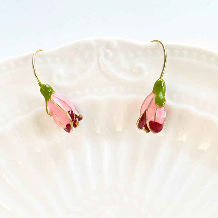 Pink Tulip Earrings