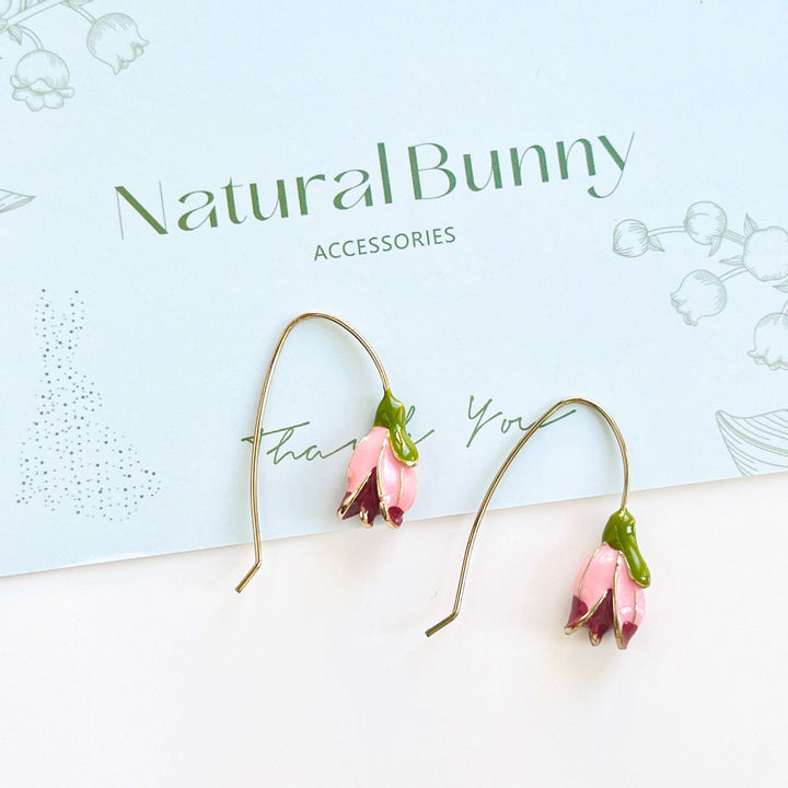 Pink Tulip Earrings