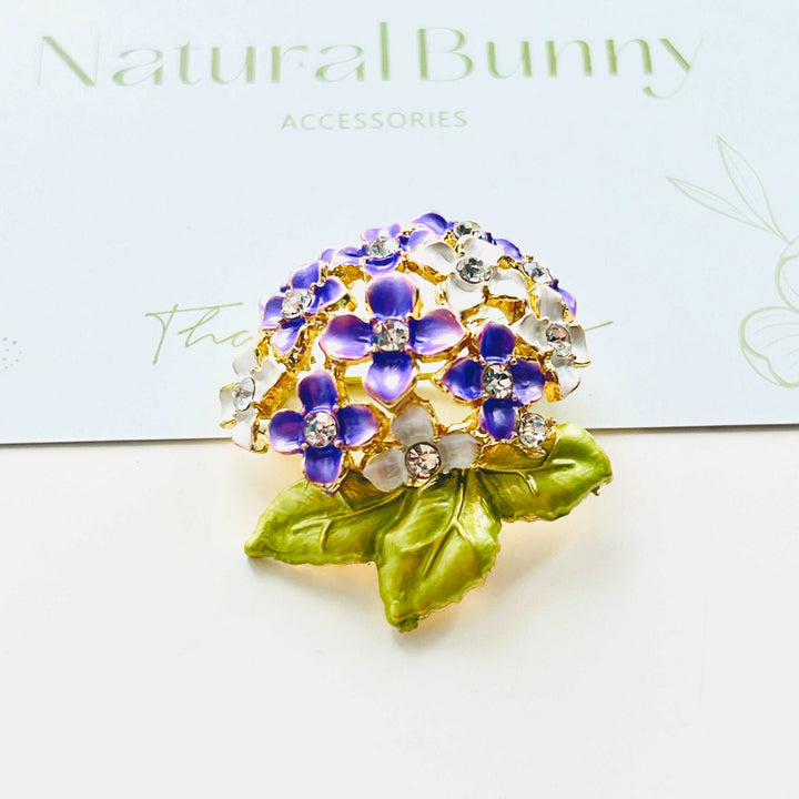 Purple Hydrangea Brooch