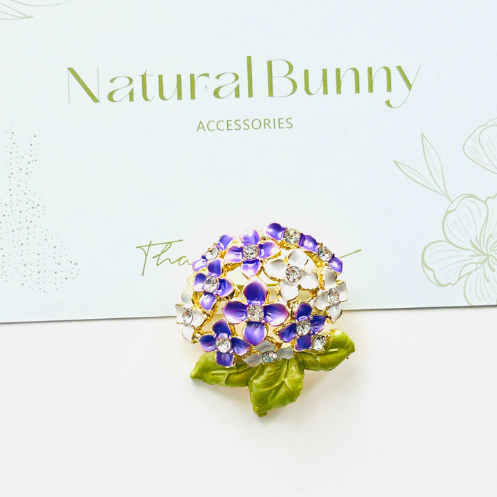 Purple Hydrangea Brooch