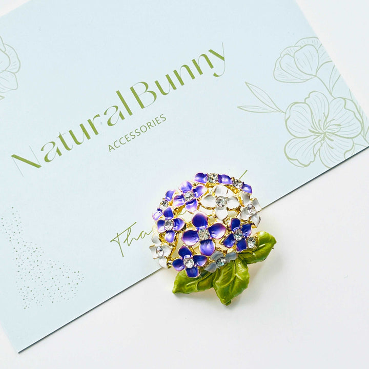 Purple Hydrangea Brooch