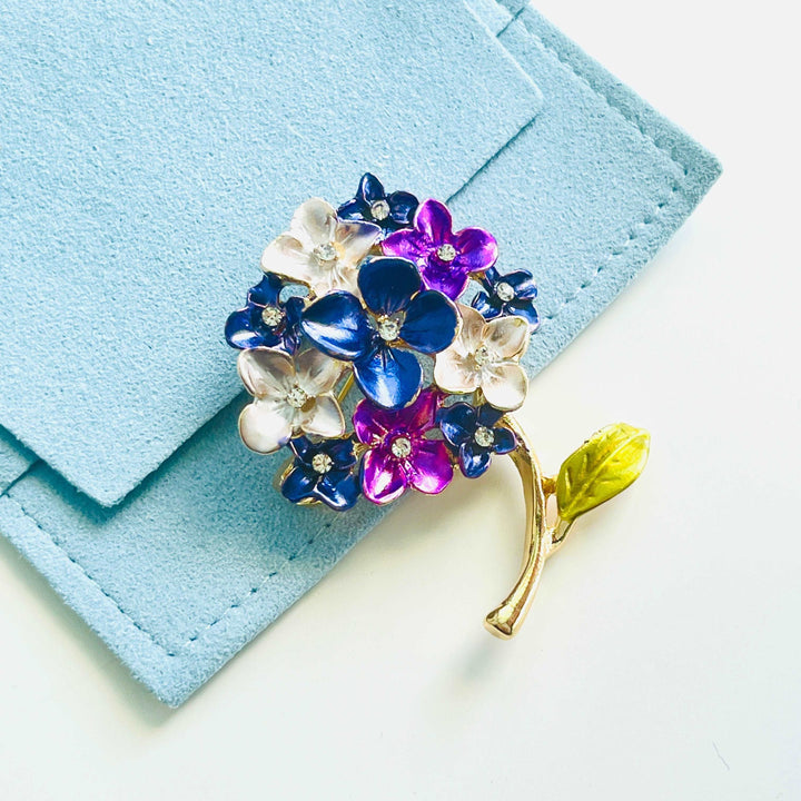 Hydrangea Flower Brooch