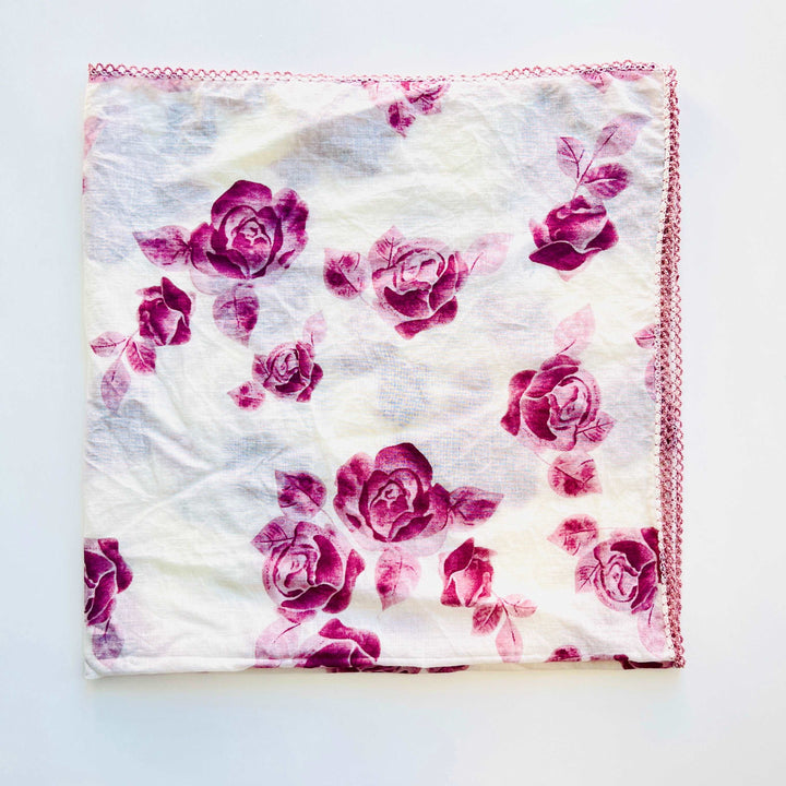 Purple Rose Printed Scarf