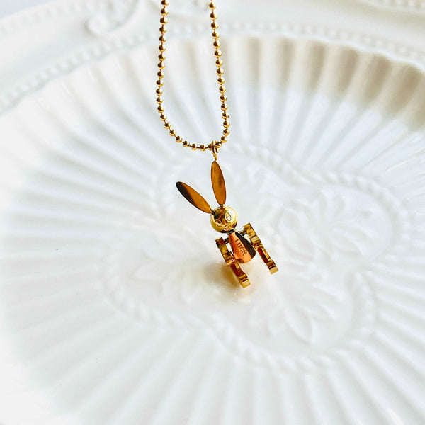 Rabbit Robot Pendant Necklace