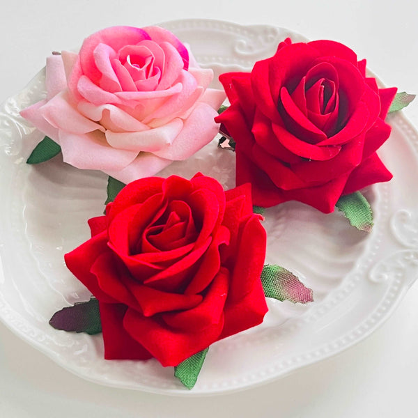 Rose Flower Hair Clip / Brooch