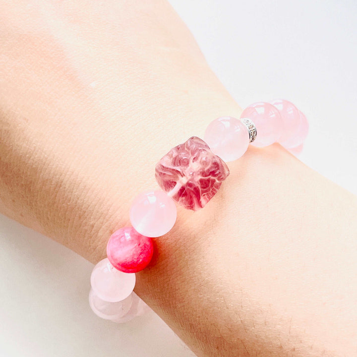 Rose Quartz Beaded Bracelet