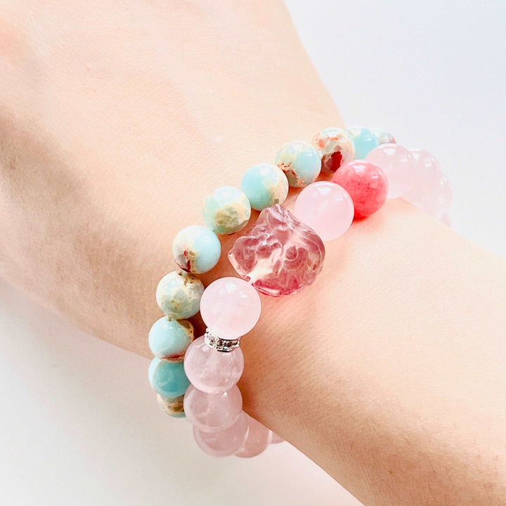 Rose Quartz Beaded Bracelet