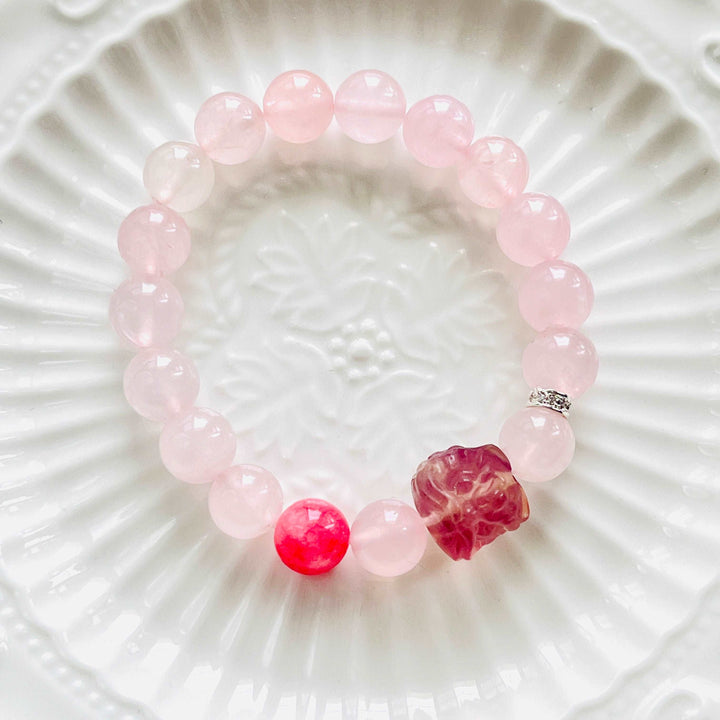 Rose Quartz Beaded Bracelet