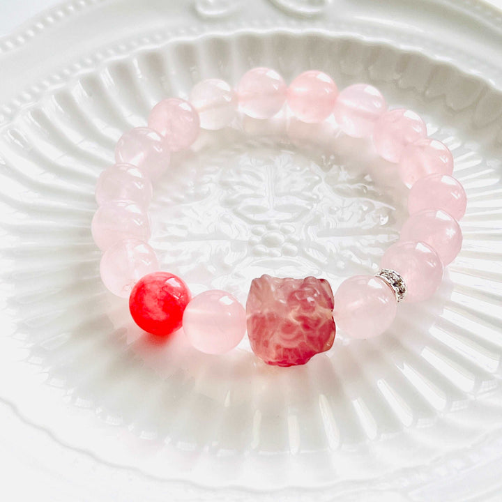 Rose Quartz Beaded Bracelet