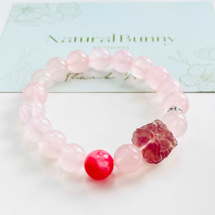 Rose Quartz Beaded Bracelet