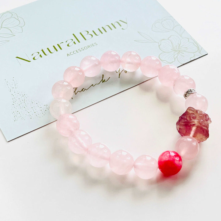 Rose Quartz Beaded Bracelet