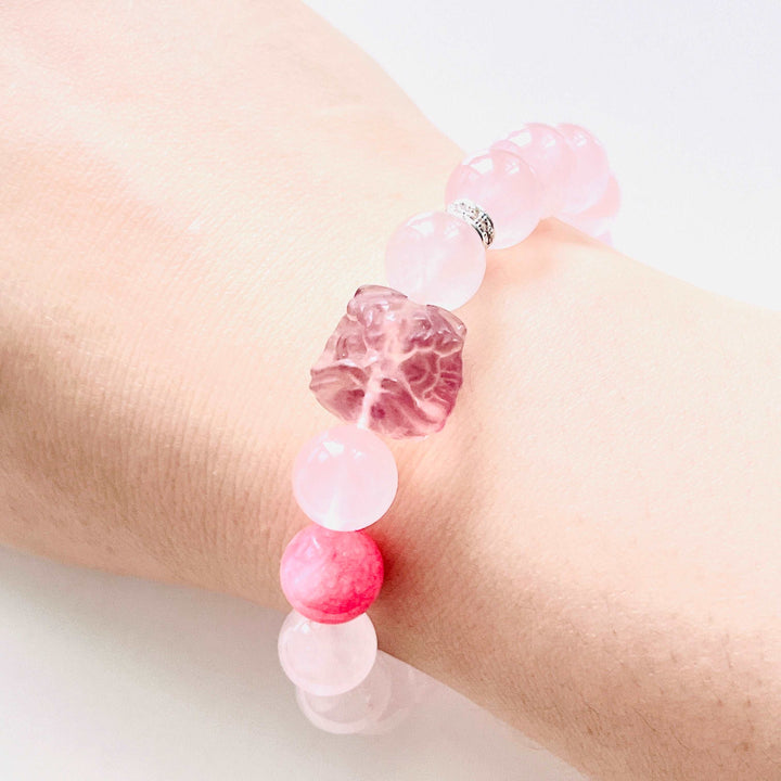 Rose Quartz Beaded Bracelet