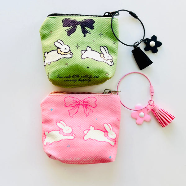 Running Rabbit Mini Pouch | Coin Purse | Earbuds Case