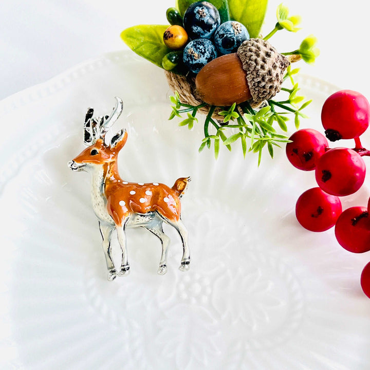 Sika Deer Brooch