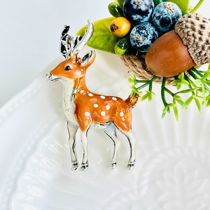 Sika Deer Brooch