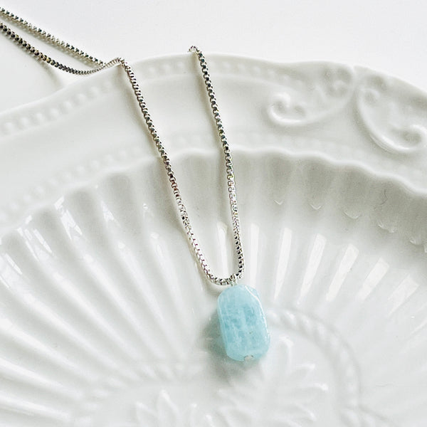 Sky Blue Stone Pendant Necklace