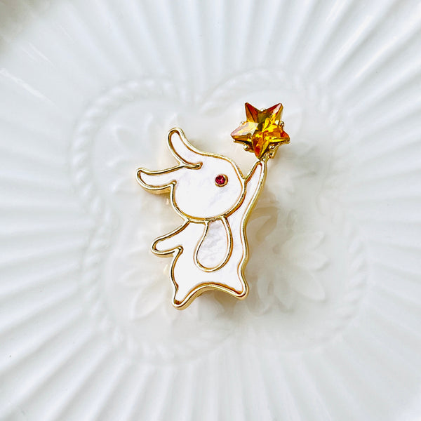 Star Picking Rabbit Brooch